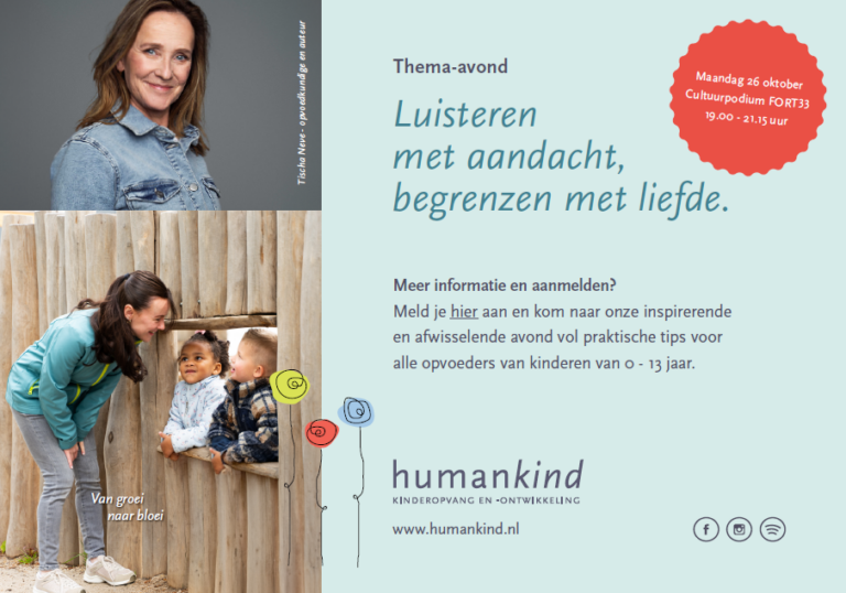 Humankind Ouderavond met Tischa Neve — lezing in Leusden
