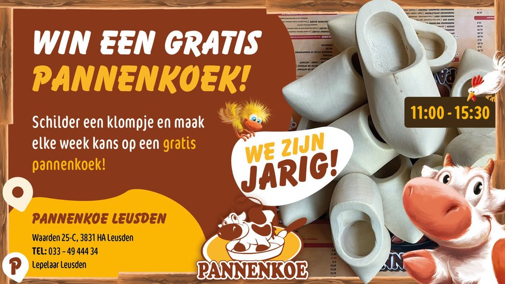 Win een gratis pannenkoek! in Leusden